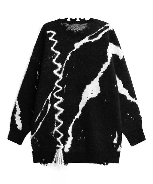 Zigzag Brush Knit Top